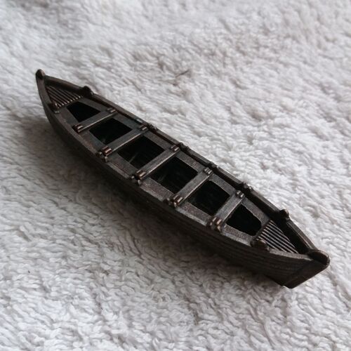 Bibelot De Bureau Presse Lettre En Forme De Barque En Bronze Laiton