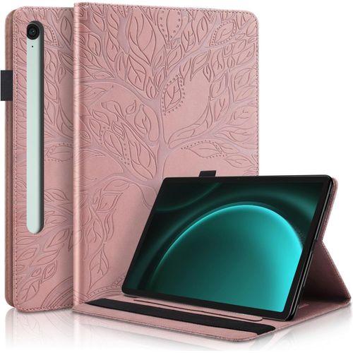 Coque Pour Samsung Galaxy Tab S10 Lite 10.9"" 2025 /S10 Fe 10.9"" 2025/ S9 Fe 2023 Housse De Protection Avec Porte-Pencil Étui À Rabat Avec Support Fonction Rose Gold