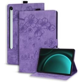 Coque Pour Samsung Galaxy Tab S10 Fe 10.9"" 2025 Sm-X520/X526/X526b/Galaxy S9 Fe 10.9"" Sm-X510/X516b Housse Étui De Protection Avec Support Fonction Étui À Rabat Avec Porte-Pencil Violet
