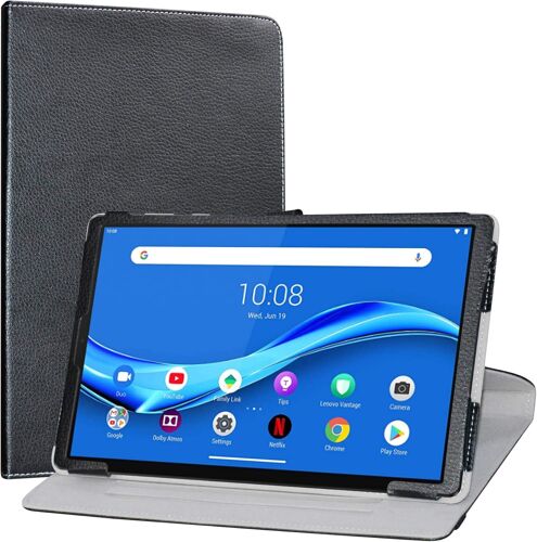 Tab M10 Plus Rotary Coque,360°Rotation Rotatif étui avec Rabat Stand Support Housse Coque Couverture pour 10.3"" Lenovo Tab M10 Plus/Smart Tab M10 Plus Tablet,Noir