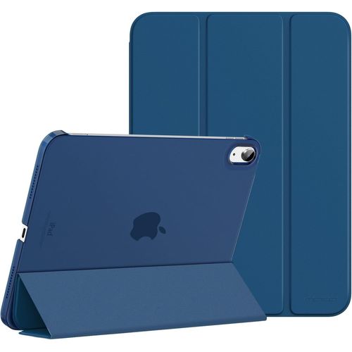 Coque Pour Ipad (A16) 11ème Génération 11 Pouces En 2025, Ipad 10ème Génération 10,9'' En 2022, Étui Mince En Pc Translucide Pour Ipad 11ème Gén, Avec Touch Id, Réveil/Sommeil Auto, Marine Bleu