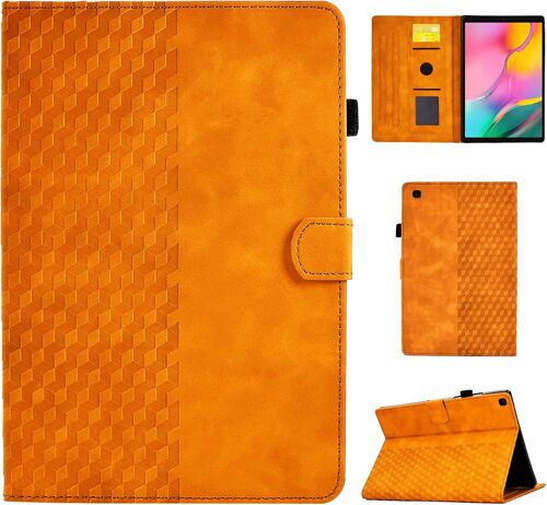 Kal-Coque Pour Samsung Galaxy Tab A 10.1 2019 (Sm-T510/Sm-T515/Sm-T517) Housse De Protection En Cuir Pu Étui Case Tablette Étui Pour Samsung Galaxy Tab A 10.1 2019, Orange