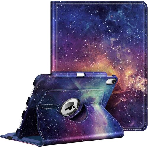 Coque Pour Ipad Air 11 Pouces M3/M2 (2025/2024), Ipad Air 5/4 10.9 Pouces (2022/2020) - [Rangement De Stylet] Étui Rotatif À 360° Housse Pivotante Veille/Réveil Auto, Galaxies