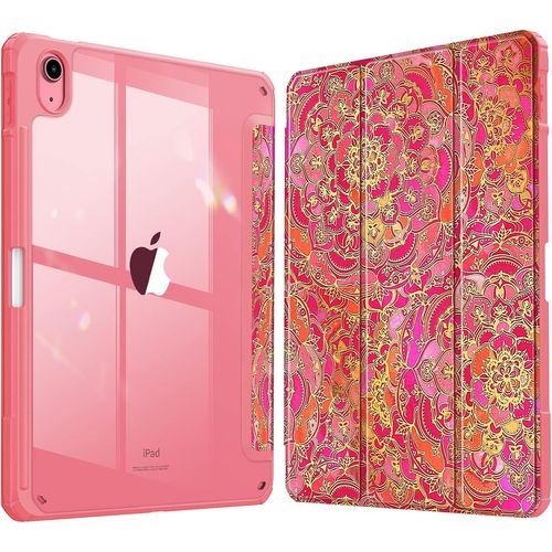 Coque Pour Ipad (A16) 11Ème Génération 11 Pouces 2025, Ipad 10Ème Génération 10.9 Pouces 2022 - [Rangement De Stylet] Coque Transparente Claire, Housse Bord Antichoc, Nuances Rose