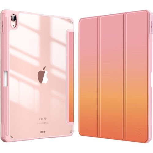 Coque Pour Ipad Air 11 Pouces 2024 M2 Et Ipad Air 5/4 10.9 Pouces (2022/2020) - [Rangement De Stylet] Housse Transparente Claire Etui Antichoc Veille/Réveil Auto, Ombre Crépusculaire.[F4212]