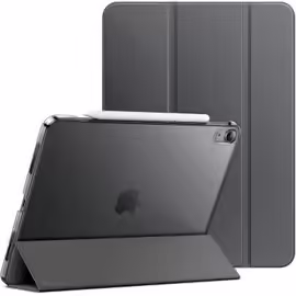 Coque pour iPad Air 13 Pouces M3/M2 (2025/2024), Étui Housse Arrière Rigide à Support Fine Intelligente avec Veille/Réveil Automatique (Gris Sidéral)