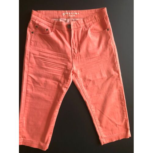 Pantalon Court Femme Taille 44 Pantalon Rose Saumon Pantalon Toile Court Lynn Jeans