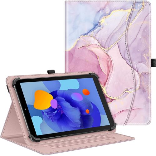 LORANKA-Coque Universelle pour Tablette 10 Pouces (9''-10.5''/10.9''/11''), Housse Multipositions pour Tablette TECLAST, Blackview, YESTEL, YOTOPT, MEBERRY, OSCAL etc, Marbre Glorieux
