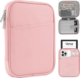 Housse Universel pour 7-8 Pouces for Fire HD 8/Fire HD 8 Plus Compatible iPad Mini (6th Gen) 8.3"" 2021, iPad Mini 5/4/3/2/1,Tab A8, 7""-8"" Android Tablet Sleeve Case -Rose