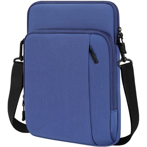 Anw-13,3 Pouces Tablette Transport Housse Avec Bandoulière Pour Ipad Pro 13"" M4 2024, Ipad Air 13"" M3 M2, Ipad Pro 12,9"", Galaxy Tab S10+ Plus/S9 Fe+/S9+ Plus 12,4"", Tab P12 12,7"",Bleu Foncé
