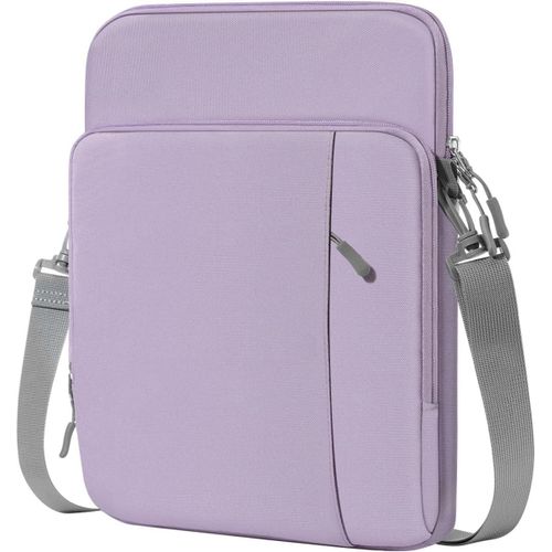 Rfcbc-13,3 Pouces Tablette Transport Housse Avec Bandoulière Pour Ipad Pro 13"" M4 2024, Ipad Air 13"" M3 M2, Ipad Pro 12,9"", Galaxy Tab S10+ Plus/S9 Fe+/S9+ Plus 12,4"", Tab P12 12,7"", Gris Violet