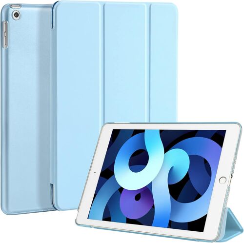 Coque pour iPad 6ème/5ème génération 9,7 Pouces 2017/2018, Étui de Protection Léger Coque Arrière en PC Rigide Translucide Givré pour Apple iPad 6/5 Gen, Bleu Clair
