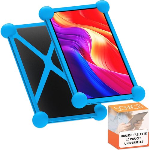 Housse Tablette 10 Pouces Universel Silicone Valable Pour Toutes Les Tablettes Pc 10" Du Marche (Bleu)