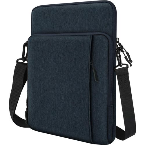 Eryi-13,3 Pouces Tablette Transport Housse Avec Bandoulière Pour Ipad Pro 13"" M4 2024, Ipad Air 13"" M3 M2, Ipad Pro 12,9"", Galaxy Tab S10+ Plus/S9 Fe+/S9+ Plus 12,4"", Tab P12 12,7"",Indigo