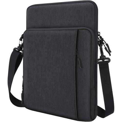 Kalanka-13,3 Pouces Tablette Transport Housse Avec Bandoulière Pour Ipad Pro 13"" M4 2024, Ipad Air 13"" 2024, Ipad Pro 12,9"", Galaxy Tab S10+ Plus/S9 Fe+/S9+ Plus 12,4"", Tab P12 12,7"", Noir & Gris