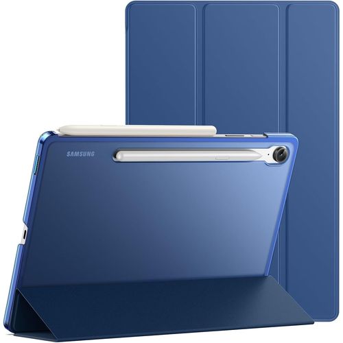 Tianyi-Coque Pour Samsung Galaxy Tab S10 Lite / S10 Fe / S9 Fe 10,9 Pouces, Étui Housse Protection Tablette Fine Folio Support Dos Translucide À Trois Volets, Soutien Chargement Du S Pen (Marine)