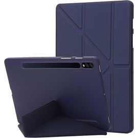 Coque Compatible Avec Samsung Galaxy Tab S10 Fe/S9 Fe/S9,Housse Etui De Slim Léger Avec Veille/Réveil Automatique,Dos En Tpu Souple Cover Avec Multi-Angle Fonction Support,Bleu