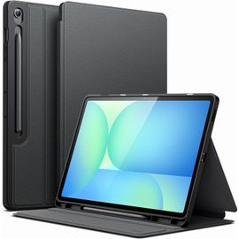 Coque Pour Samsung Galaxy Tab S10 Fe Plus/S10 Fe+ 13,1 Pouces Avec S Pen Porte-Stylet, Étui Housse Protection Tablette Fine Folio Support, Multi-Angle Affichage (Noir)