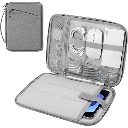 Housse De Protection 9-11 Pouces Avec Poignée,Sac De Voyage Rembourré Pour Nouvel Ipad Air 11 Pouces M3 2025,Ipad A16 11"",Ipad Pro 11 M4,Ipad 10/9/8/7,Tab S9/S8 11,Gris Clair