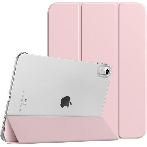 Coque Compatible avec iPad (A16) 11ème Génération 11 Pouces 2025/iPad 10ème Génération 10,9 Pouces 2022, Légère Housse Arrière Translucide en PC avec Réveil/Sommeil Auto, Rose Clair