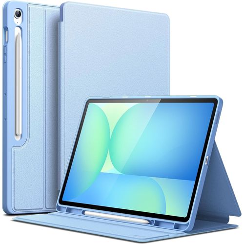 Coque Pour Samsung Galaxy Tab S10 Fe Plus/S10 Fe+ 13,1 Pouces Avec S Pen Porte-Stylet, Étui Housse Protection Tablette Fine Folio Support, Multi-Angle Affichage (Bleu)