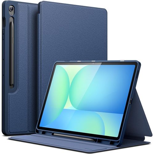 Coque Pour Samsung Galaxy Tab S10 Fe Plus/S10 Fe+ 13,1 Pouces Avec S Pen Porte-Stylet, Étui Housse Protection Tablette Fine Folio Support, Multi-Angle Affichage (Marine)[Coq9121272]