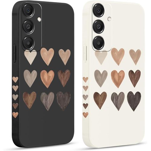 2 Pièces Coque Pour Samsung Galaxy A16 5g 6,7"", Etui Avec Amour Cover Mignon Amusante Peint Dessin Latéral Case Souple Silicone Antichoc Housse Téléphone En Souple Fille Cover