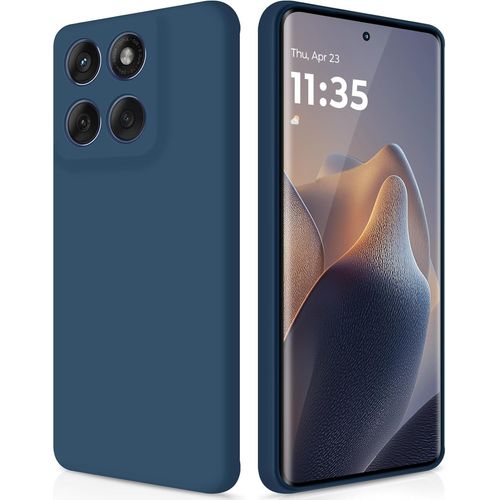 Coque Pour Motorola Edge 60 Fusion/Edge 60 Case En Silicone, Etui De Protection Antichoc Etui Housse Silicone Ultra-Mince Avec Couche Intérieure En Fibre Et Protection Pour Caméra, Bleu