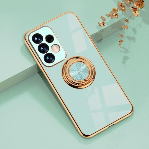 SJZG-Coque Pour Samsung Galaxy A33 5G Avec Anneau Support Rotatif À 360 Degrés, Souple Tpu Silicone Case Antichoc Housse Bague Étui Pour Samsung Galaxy A33 5G - Vert Clair