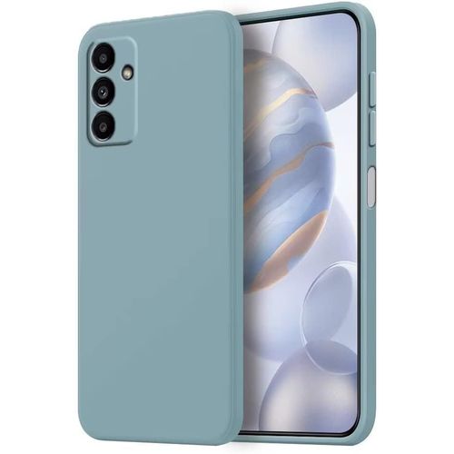 Sjzg-Coque Pour Samsung Galaxy A13 5g / A04s / A04 Protection Étui, (6.5"" Inches) Liquide Tpu Silicone Case Anti Rayures Ultra Mince Souple Cover En Silicone Bleu Fumé