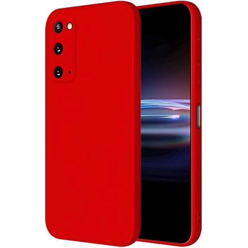 SJZG-Coque Pour Samsung Galaxy S20 Protection Étui, (6.2"" Inches) Liquide Tpu Silicone Case Anti Rayures Ultra Mince Souple Cover En Silicone Rouge De Chine