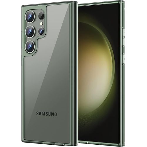 Eryi-Coque Pour Samsung Galaxy S23 Ultra 5g 6,8 Pouces, Anti-Jaunissement Étui De Protection Antichoc, Anti-Rayures Dos Pc Dur (Vert)