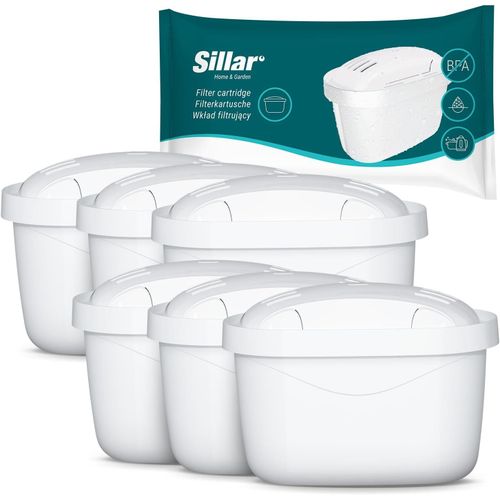 Cartouche De Filtre À Eau Compatible Avec Brita Maxtra - Filtre Avec Charbon Actif Et Résine Échangeuse D'Ions, Cartouches De Filtre À Eau ¿ 6 Pièces