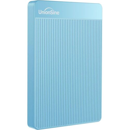 UnionSine HD2510 Disque Dur Externe Portable 500Go Ultra-Mince 2.5" USB 3.0, SATA, Stockage HDD pour PC, Mac, Ordinateur de Bureau, Ordinateur Portable, Wii U, Xbox, PS4 (Bleu)