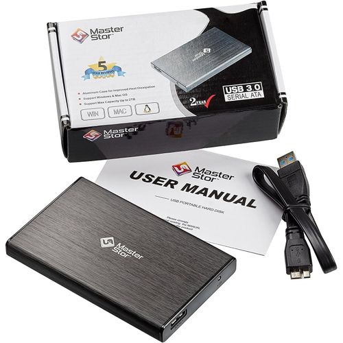 One Touch Backup Disque Dur Externe Usb 3.0 6,3 Cm Sata Ultra Rapide Pour Ordinateur Portable, Disque Dur Portable , Noir. 1 To