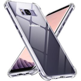 Sskal-Coque Pour Samsung Galaxy S8,Ultra Fine Transparent Étui De Protection En Antichoc Silicone Clair Mince Souple Tpu Avec Coins Renforcés Bumper Housse Pour Samsung Galaxy S8 5.8