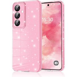 Coque Pour Samsung Galaxy S23+ / S23 Plus 5G Avec Paillettes, En Silicone Tpu Anti-Traces De Doigts, Antichoc, Fine, Anti-Rayures, Antichute, Pour Samsung S23 Plus, Rose