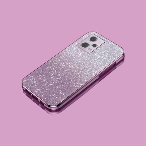 SJZG-Compatible Avec Xiaomi Poco X5 5G/Redmi Note 12 5G Coque Souple Transparente Électroplaquée En Tpu + Papier À Paillettes