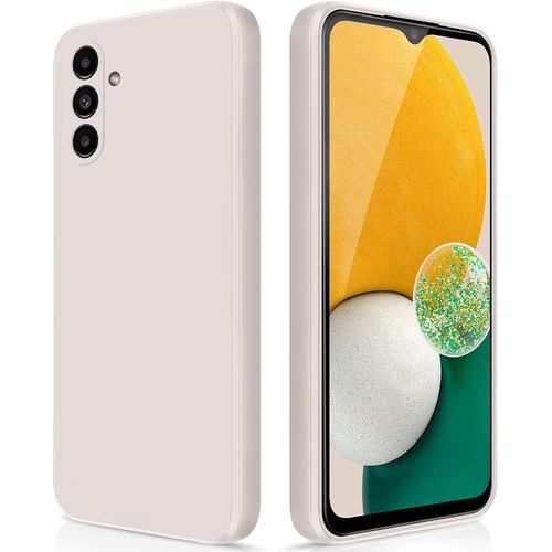 TRAHOO-Coque pour Samsung Galaxy A13 5G / A04S Case en Silicone, Etui de Protection Antichoc Etui Housse Silicone Ultra-Mince avec Couche Intérieure en Fibre et Protection pour Caméra, Blanc