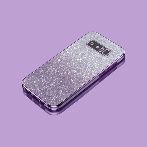 SJZG-Compatible Avec Samsung Galaxy Note 8 Coque Souple Transparente Électroplaquée En Tpu + Papier À Paillettes
