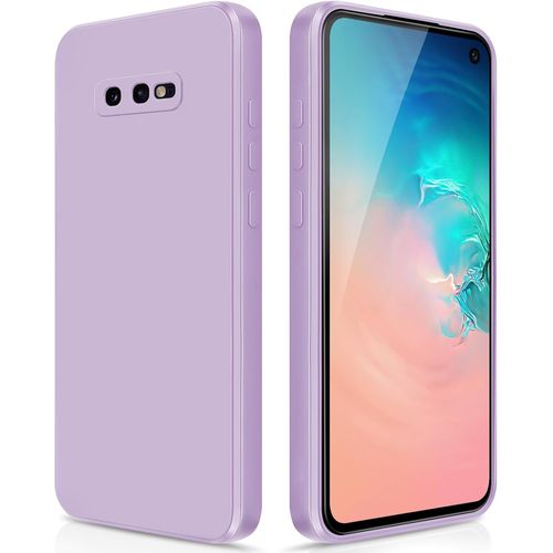 Coque Pour Samsung Galaxy S10e Case En Silicone, Etui De Protection Antichoc Etui Housse Silicone Ultra-Mince Avec Couche Intérieure En Fibre Et Protection Pour Caméra, Violet