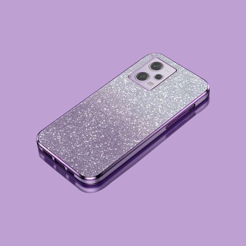 SJZG-Compatible Avec Xiaomi Poco X5 5G/Redmi Note 12 5G Coque Souple Transparente Électroplaquée En Tpu + Papier À Paillettes