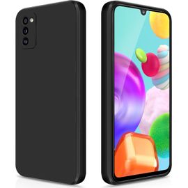 Coque Pour Samsung Galaxy A41 Case En Silicone, Etui De Protection Antichoc Etui Housse Silicone Ultra-Mince Avec Couche Intérieure En Fibre Et Protection Pour Caméra, Noir