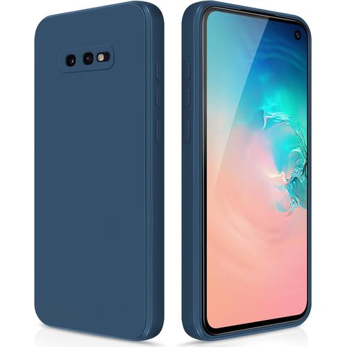 Coque Samsung Galaxy S10e - Silicone Ultra-Doux Au Toucher Soyeux, Protection Intégrale Antichoc Avec Intérieur Microfibre, Compatible Charge Sans Fil (Bleu)