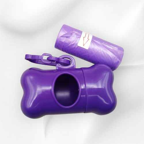 Distributeur Sacs De Crottes Pour Chien Animaux Compagnie Sac Support Et Chiens Déchets Violet
