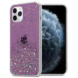 Cadorabo Housse Compatible Avec Apple Iphone 11 En Violet Avec Paillettes - Étui De Protection En Silicone Tpu Flexible Avec Paillettes Scintillantes