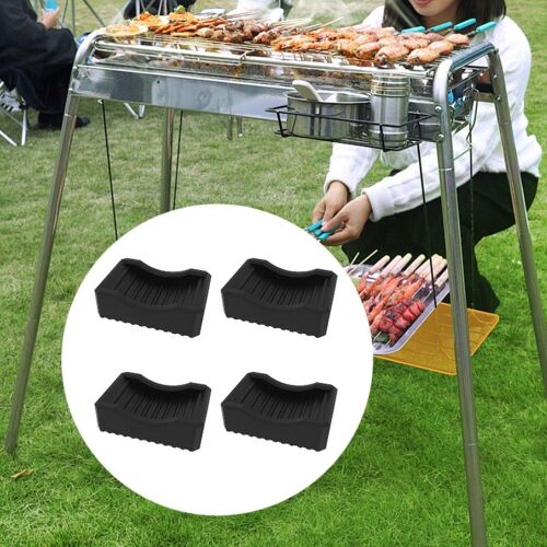 Lot de 4 cales de nivellement pour barbecue - Pieds de gril pour plancher en
