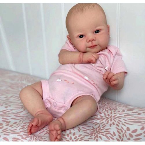 Poupée Reborn Fille Tout Petite Baby Nouveau-né Réaliste Bébé Yeux Ouverts 50cm