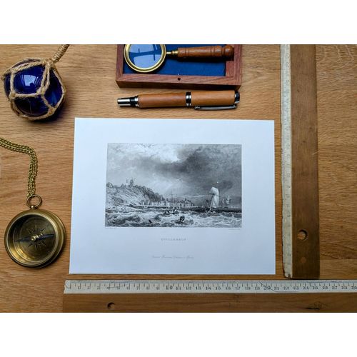 Imprimée En 1844, Quillebeuf-Sur-Seine, Eure. Original Vintage Authentique.
