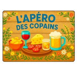 Planche À Découper LApéro Des Copains  28,5 X 20 Cm